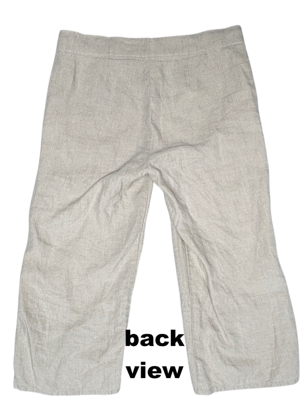 pants J JILL M beige 100% linen wide leg unlined pockets! capsule minimalist - Picture 3 of 13